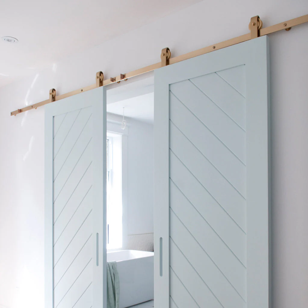 Top Mounted Bi-Part Barn Door Hardware