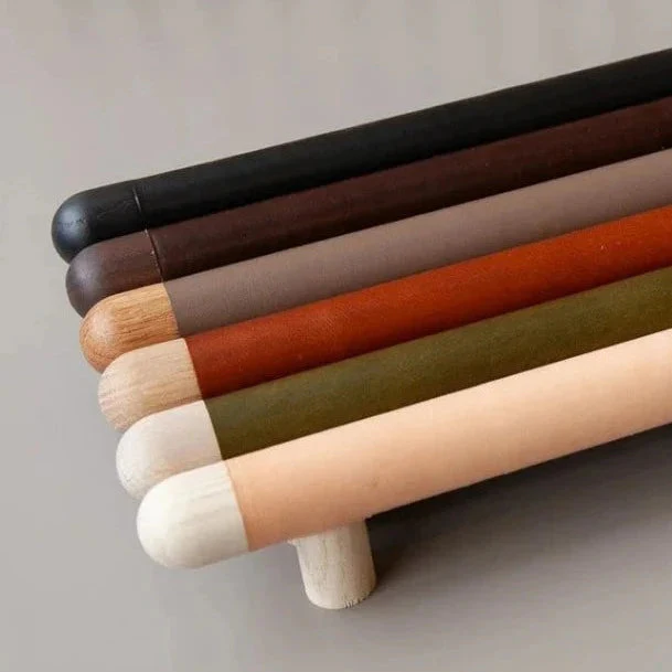 Chapman Wood Bar Pull With Leather - Image 7