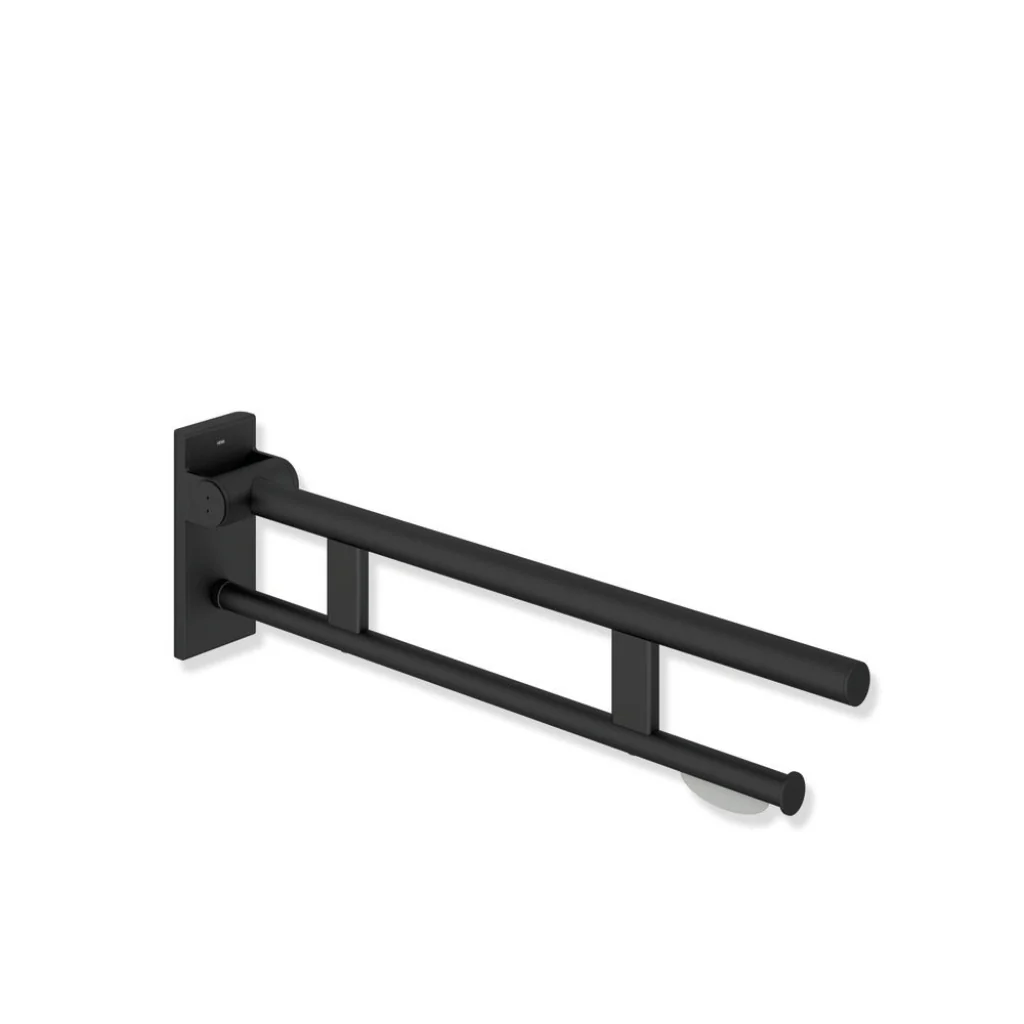 Hewi 900 Hinged Support Rail Duo With Toilet Roll Holder - Image 4