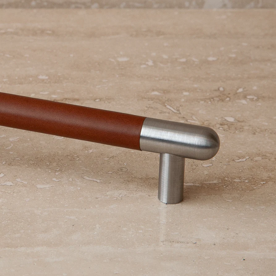 Mineral Leather Wrapped Metal Appliance Bar Pull - Image 25