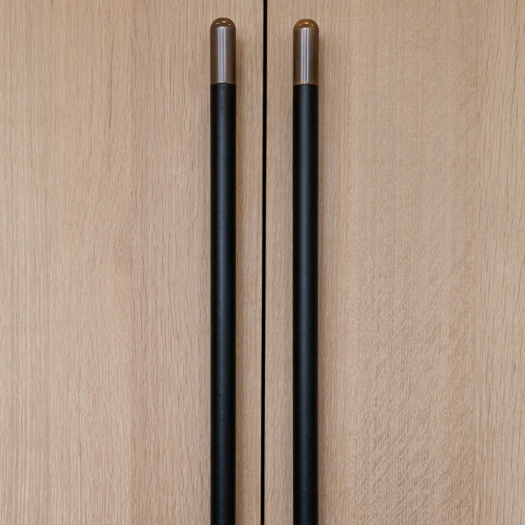 Mineral Leather Wrapped Metal Bar Pull - Image 3
