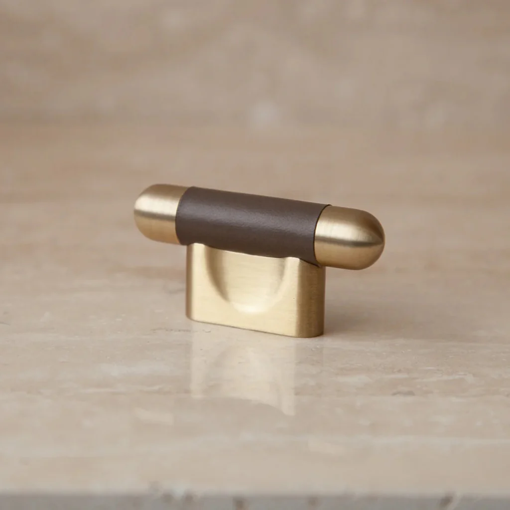 Mineral Leather Wrapped Metal Knob - Image 14