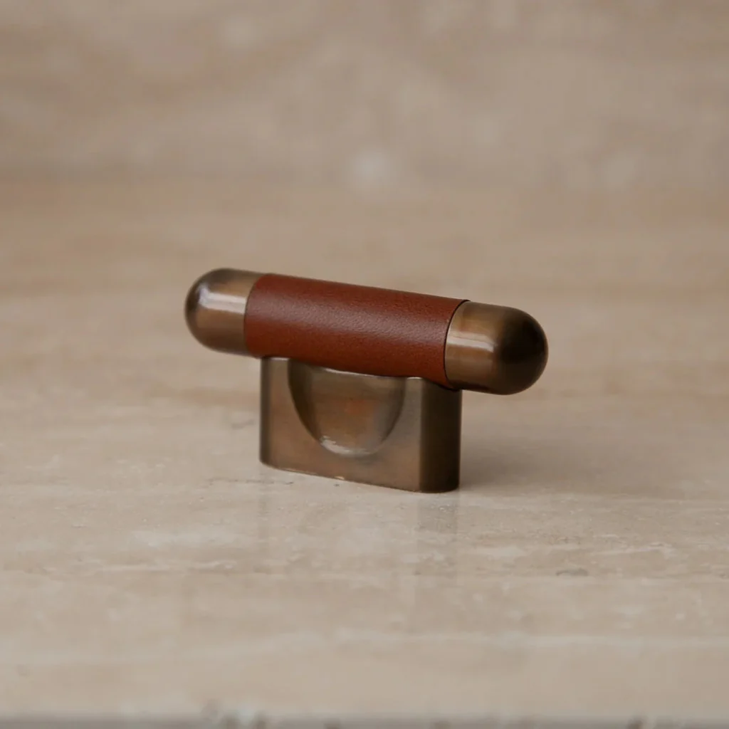 Mineral Leather Wrapped Metal Knob - Image 15