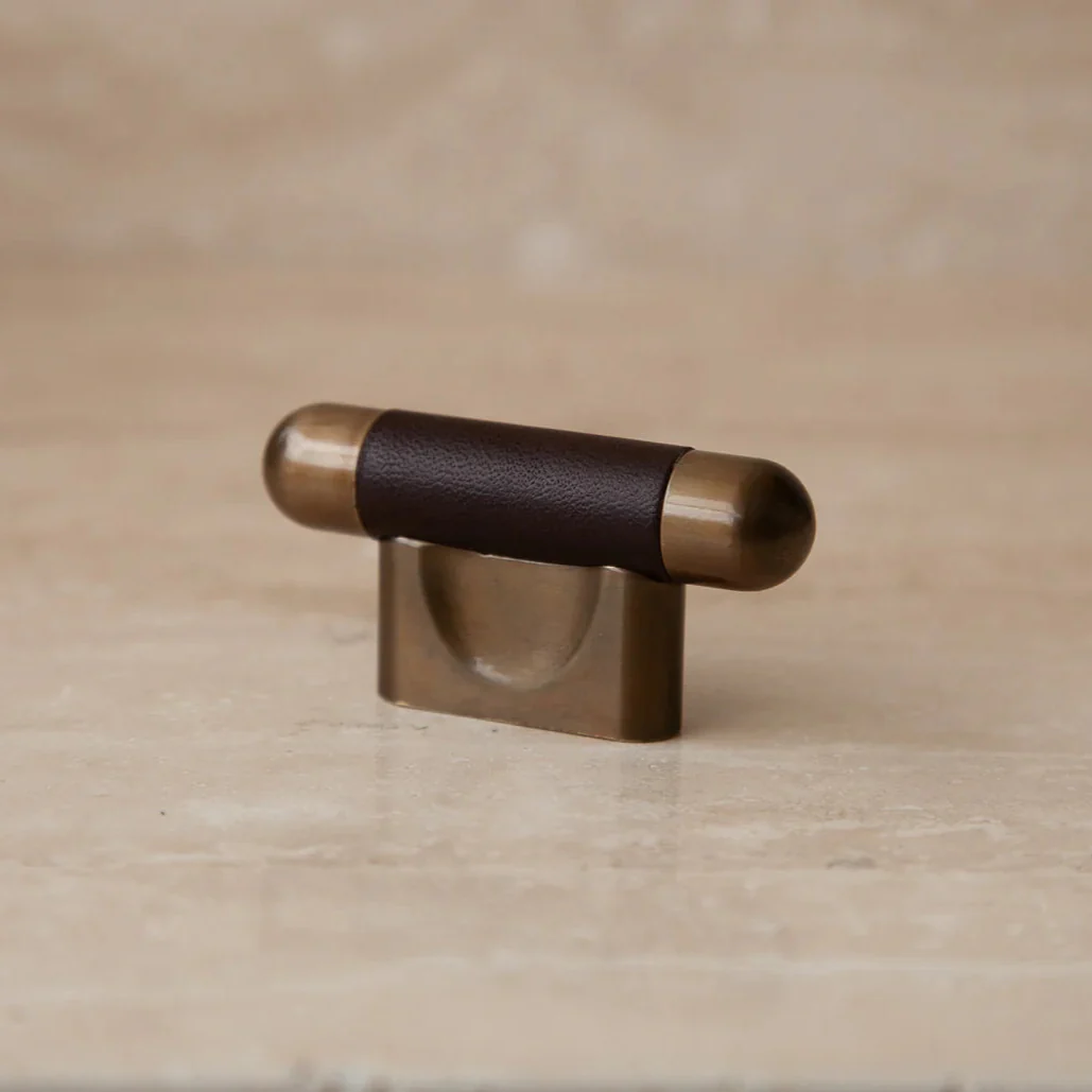Mineral Leather Wrapped Metal Knob - Image 18