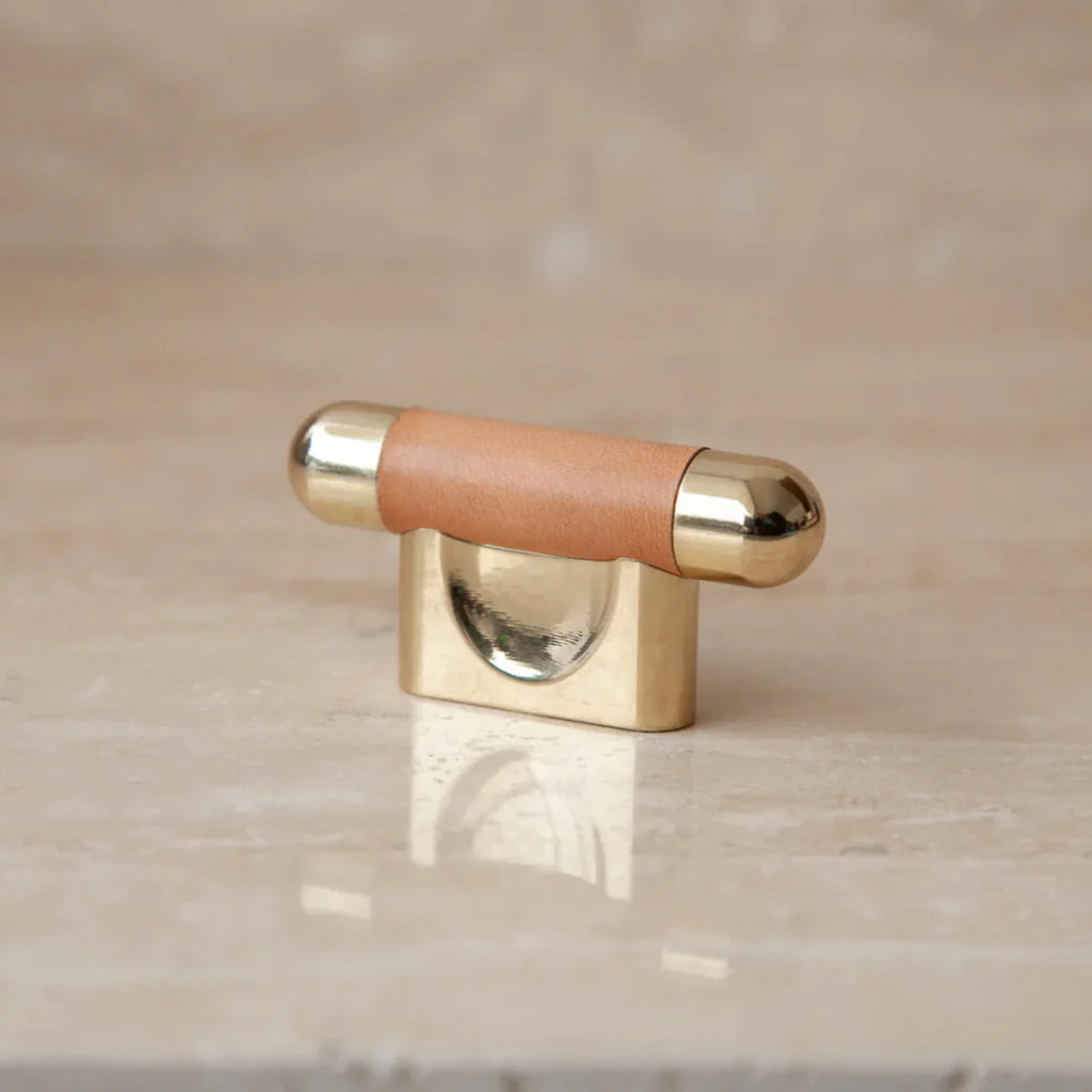 Mineral Leather Wrapped Metal Knob - Image 7