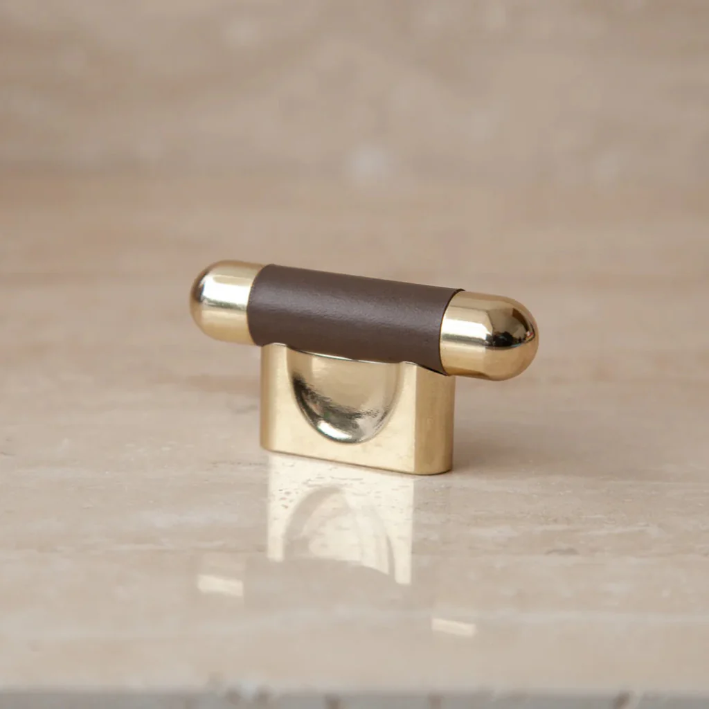 Mineral Leather Wrapped Metal Knob - Image 8