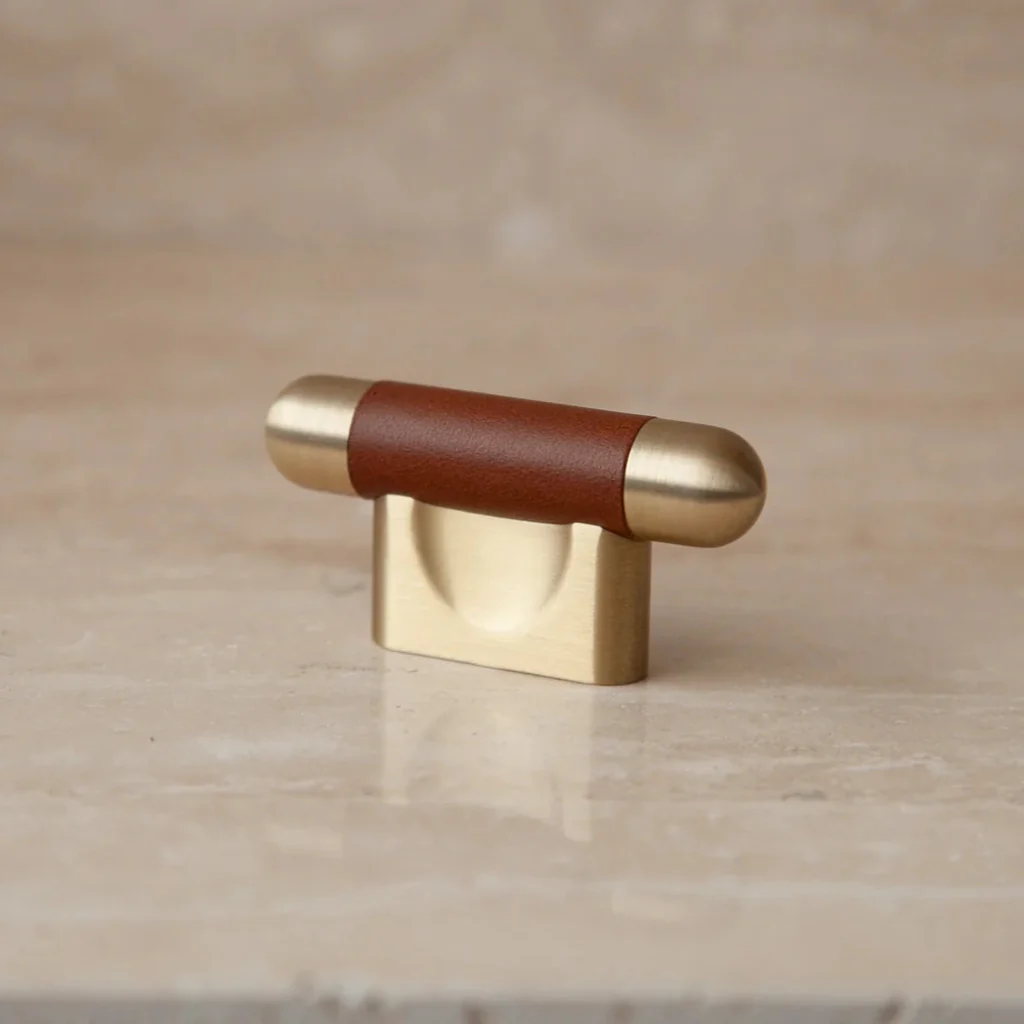 Mineral Leather Wrapped Metal Knob - Image 9